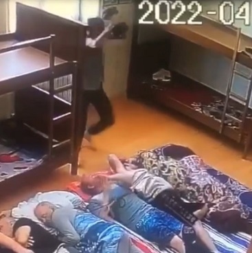 Sleeping Man Gets Bashed in the Head With a Dumbbell
