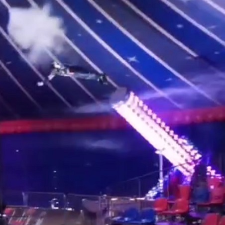 Bullet Man Circus Performer Misses Net During Show