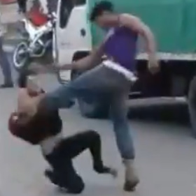 Man Kicks His Rival Senseless and Then Stomps The Life Out of Him 