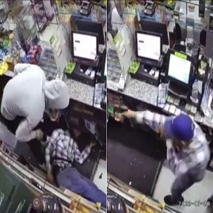 Store Clerk Starts A Gun Game He Can Not Win.