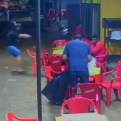 Gang Related Male Gunned Down In The Street Bar In Brazil
