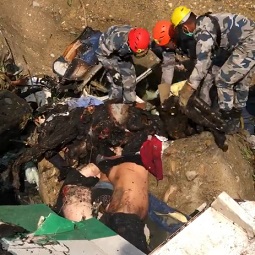 Graphic Video Shows Piled Up and Charred Bodies of the Nepal Flight