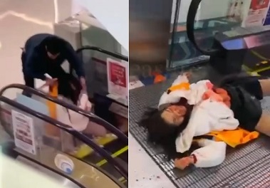 Random Woman Stabbed By Psycho In Shopping Mall (Full) 