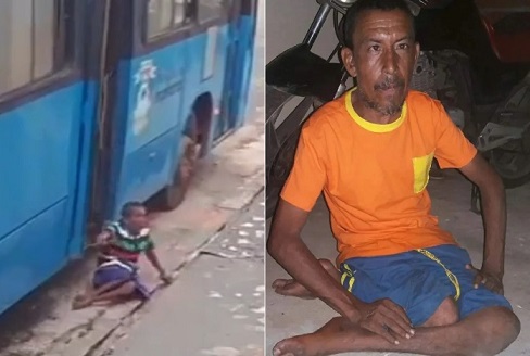 Paraplegic Is Crushed and Killed By a Bus as He Falls Back When Exiting 