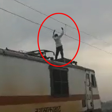 Young Psycho Grabs High Voltage Cable, Gets Fried
