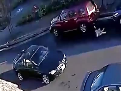 Shocking: Girl flies through air after being hit by car