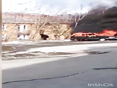 Son set fire to his father's car, cut his veins, put a stick in his m