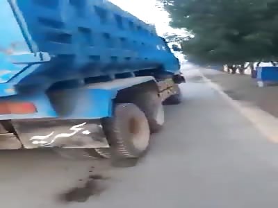 Truck Driver Bails After Running Over Bikers