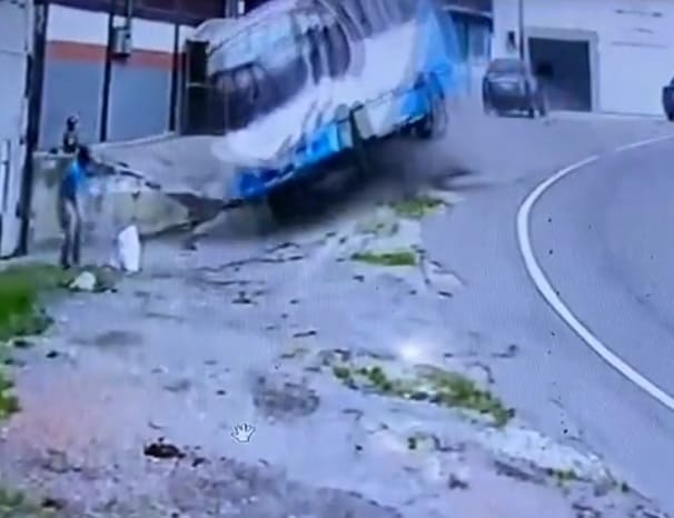 Unsuspecting Man Obliterated By Bus