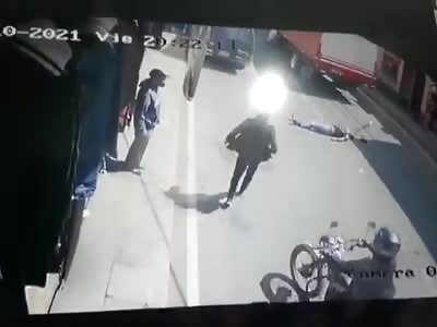 Drunk Guy Falls Under Truck Wheels