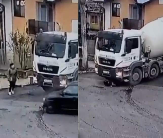 Lady Crushed By Cement Truck