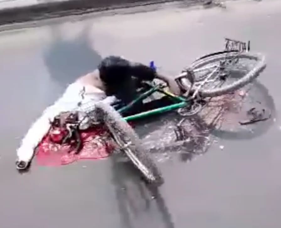 Cyclist Flattened By Tractor Trailer