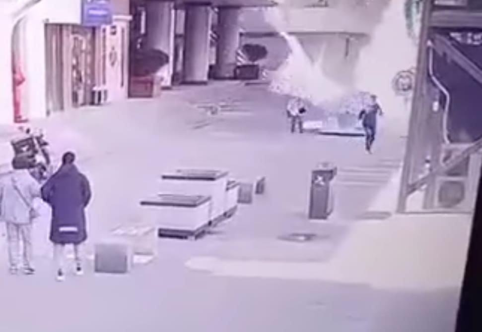 Old Lady Crushed By Falling Debris