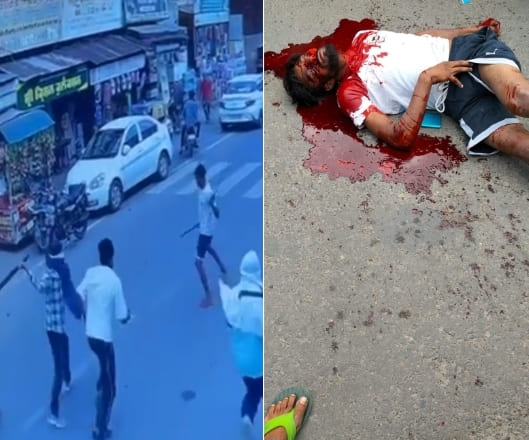 Man Chased & Hacked To Death In The Busy Street