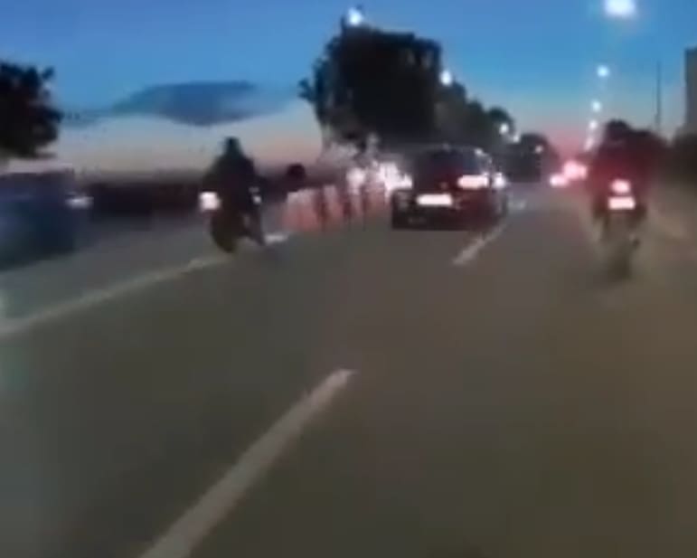 Speeding Biker Turned Into Roadkill After Hitting Barrier