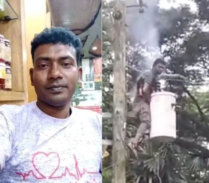 Electrician Fried While Repairing Power Line