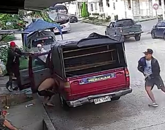 Man Washing His Truck Surprised By Hitmen