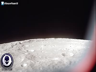TR3B UFO & Lights Above The Moon In NASA Image