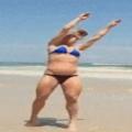 Bikini Girl does an Amazing Standing Backflip 