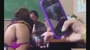 Dared to Flash Her Ass During Class