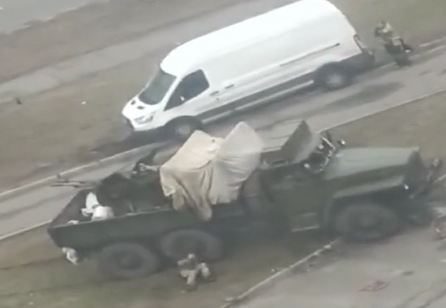 Russian Soldiers Ambushed in a Parking Lot, 3 Dead