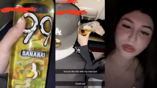 Don't Drink and Drive!... Idiotic Girls Film Themselves Drinking