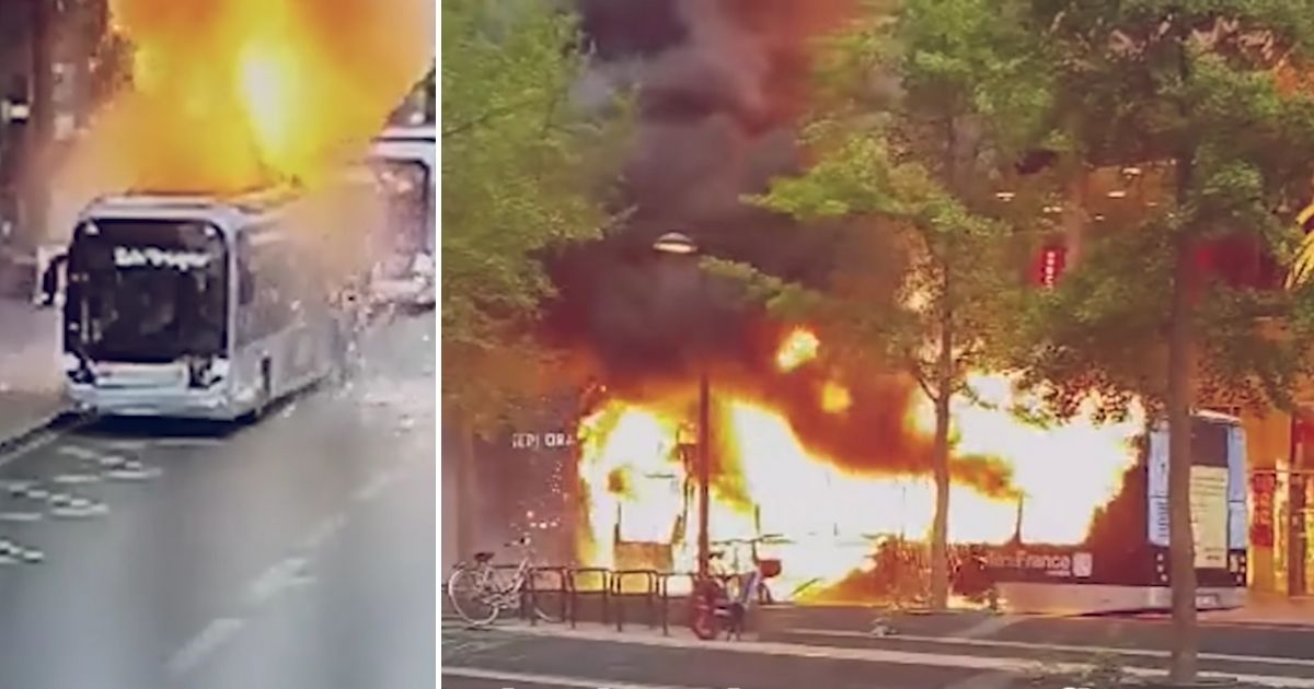 Two Electric Busses Blow up in France... DAMN! 