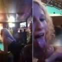 Waitress fucked in bar
