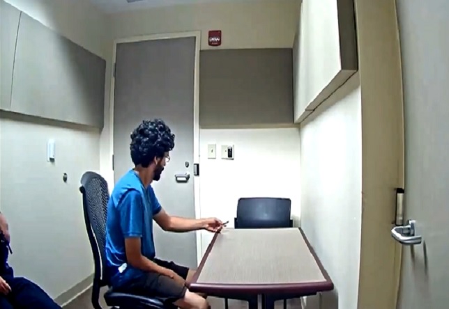 Child Abductor Tries to Stab Officer with a Pen in the Interrogation Room.