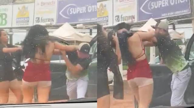 Dude Beats the Shit out of Two Girls 