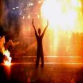 Ferguson Protester Lit on Fire