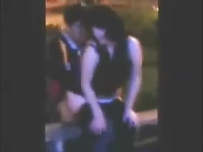 Guy Violates Barely Coherent Girl on a Park Bench