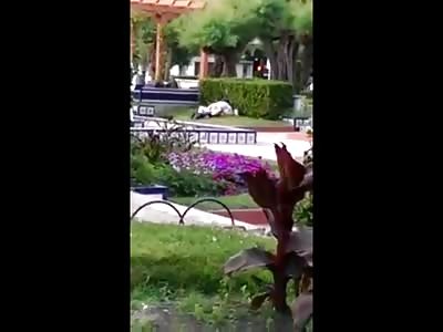 Wow..Man Pounding his Girlfriend in Hardcore Sex in Public