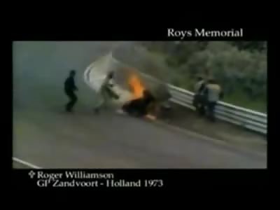 Sad Video of Race Car Driver trying Valiantly to Save his Friends Life as he Burns Alive