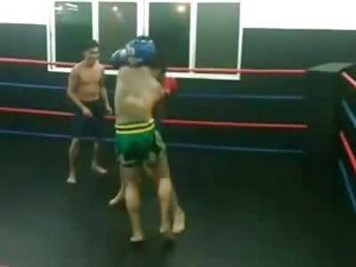 Crazy Wild Fighter decides to take on a Muay Thai Instructor...Big Mistake