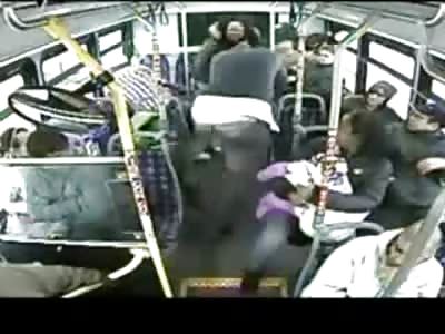 Man Savagely Beats Woman on a Bus after She Pepper Sprays Him