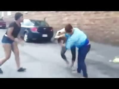 Wild West Style Fight as Fat Girl calls out her Opponent and a Full Scale Brawl Ensues