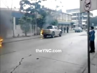 Motorcyclist Burned to a Crisp and Pedestrians Watch and Paramedics Arrive Too Late