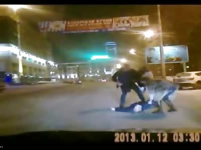 Russian Road Rage Leaves Dude KO'd on the Busy Street