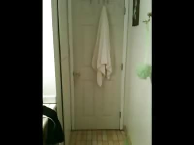WTF? Complete Asshole Beats his Girlfriend in the Bathroom for Recording Him