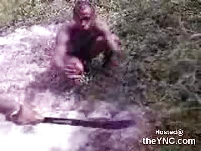 Shocking Video shows a Man get his Hand Chopped off with a Machete