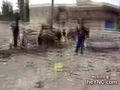 US Soliders Playing with Iraqi Kids Getting Fired on by Sniper Fire