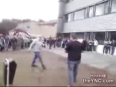 Teacher gets Brutally Knocked Out from an Attack from Behind
