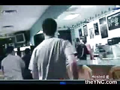 Father and Son Beat Down at a Pizza Parlor