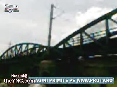Romanian Man is Electrocuted and then Falls to his Death off of a Bridge