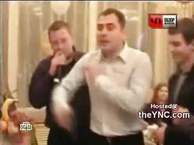 Russian Roulette for the Russian Wedding Guest Ends in Tragedy (Slo Motion Added)