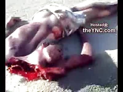 SHOCKING: Mans Head Ripped Off, Heart on the Street still Beating (Heart shown Twice in Video)