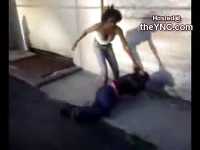 Beaten like a Dog: Girl Humiliates her Opponent WHILE Talking on her Cell Phone