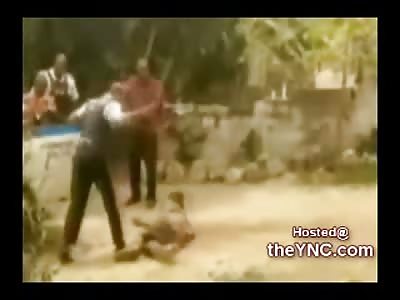 WTF!!! Jamaican Police Captured On Video Executing Alleged Criminal (Man in Maroon Shirt)