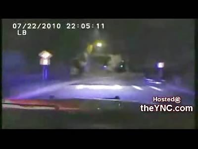 Police Car turns into Monster Truck on Dashcam